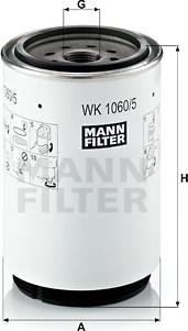 Mann-Filter WK 1060/5 x - Kuro filtras autoreka.lt