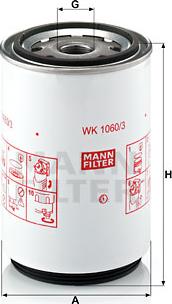 Mann-Filter WK 1060/3 x - Kuro filtras autoreka.lt