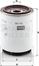 Mann-Filter WK 1142 x - Kuro filtras autoreka.lt