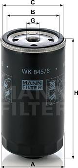 Mann-Filter WK 845/6 - Kuro filtras autoreka.lt
