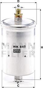 Mann-Filter WK 845 - Kuro filtras autoreka.lt