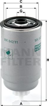 Mann-Filter WK 842/11 - Kuro filtras autoreka.lt