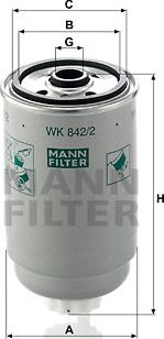 Mann-Filter WK 842/2 - Kuro filtras autoreka.lt