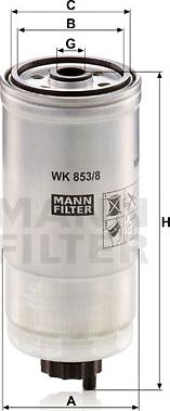 Mann-Filter WK 853/8 - Kuro filtras autoreka.lt