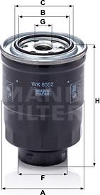 Mann-Filter WK 8052 z - Kuro filtras autoreka.lt