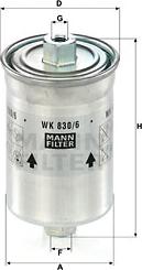 Mann-Filter WK 830/6 x - Kuro filtras autoreka.lt