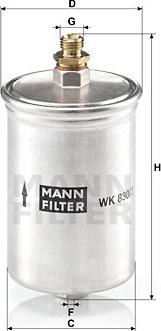 Mann-Filter WK 830/3 - Kuro filtras autoreka.lt