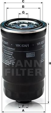 Mann-Filter WK 824/1 - Kuro filtras autoreka.lt