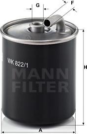 Mann-Filter WK 822/1 - Kuro filtras autoreka.lt