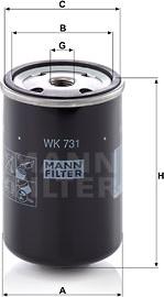 Mann-Filter WK 731 - Kuro filtras autoreka.lt