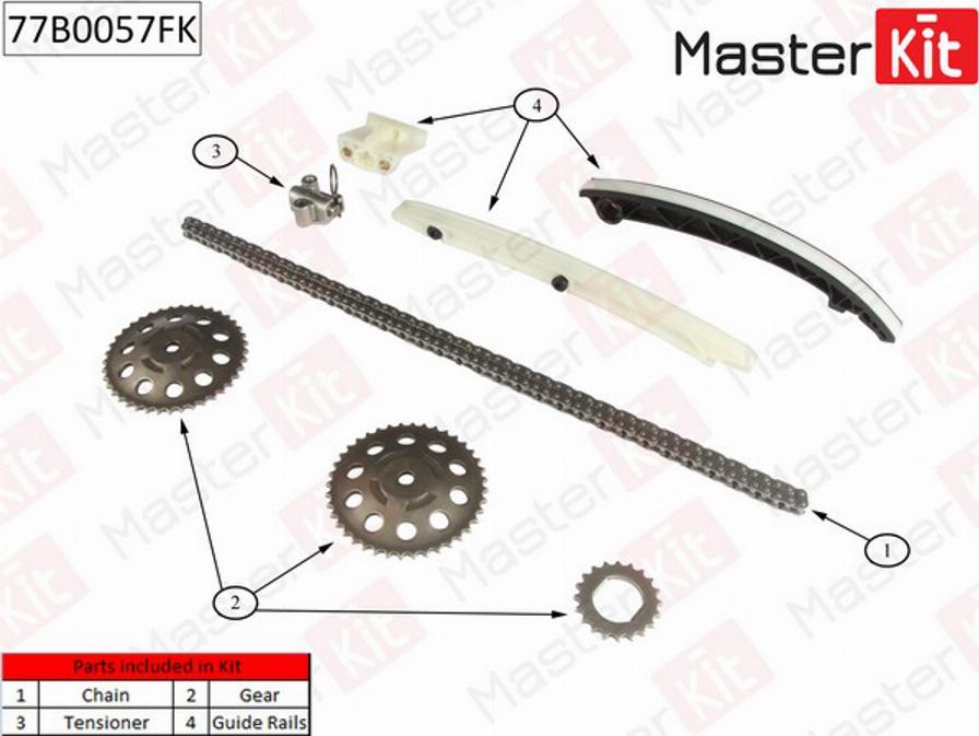 MasterKit 77B0057FK - Kreiptuvai, sinchronizavimo grandinė autoreka.lt