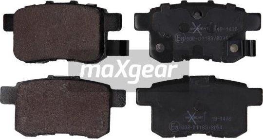 Maxgear 19-1476 - Stabdžių trinkelių rinkinys, diskinis stabdys autoreka.lt