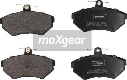 Maxgear 19-1110 - Stabdžių trinkelių rinkinys, diskinis stabdys autoreka.lt