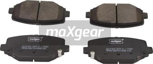 Maxgear 19-3034 - Stabdžių trinkelių rinkinys, diskinis stabdys autoreka.lt