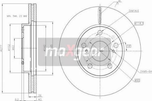 Maxgear 19-3216 - Stabdžių diskas autoreka.lt