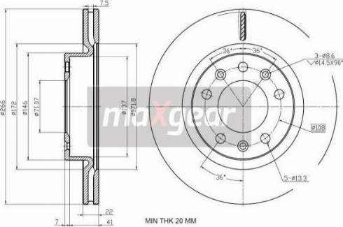 Maxgear 19-3237 - Stabdžių diskas autoreka.lt