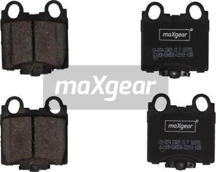 Maxgear 19-2874 - Stabdžių trinkelių rinkinys, diskinis stabdys autoreka.lt