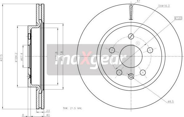 Maxgear 19-2368MAX - Stabdžių diskas autoreka.lt