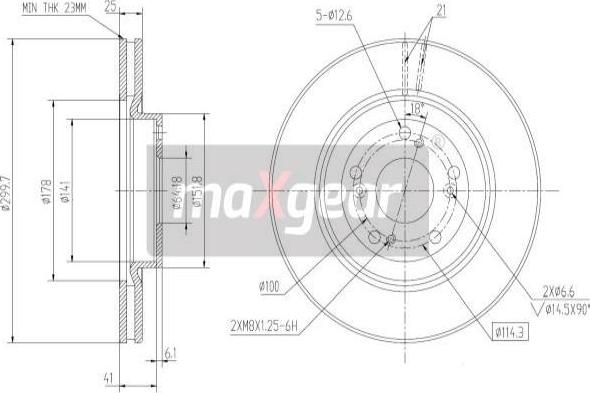 Maxgear 19-2301 - Stabdžių diskas autoreka.lt