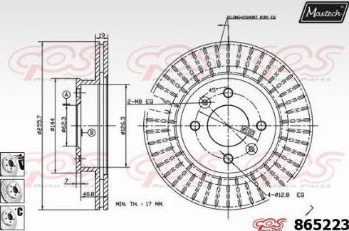 Maxtech 865223.6880 - Stabdžių diskas autoreka.lt