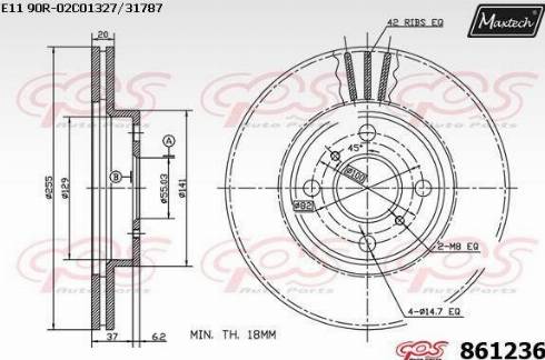 Maxtech 861236.0000 - Stabdžių diskas autoreka.lt