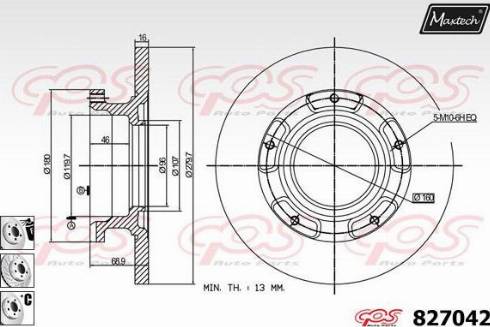 Maxtech 827042.6880 - Stabdžių diskas autoreka.lt