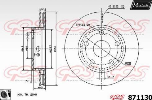 Maxtech 871130.0060 - Stabdžių diskas autoreka.lt