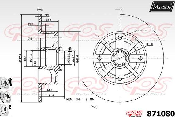 Maxtech 875358 - Stabdžių diskas autoreka.lt