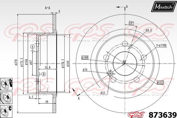 Maxtech 70160093 - Kreipiančiųjų movų rinkinys, stabdžių apkaba autoreka.lt