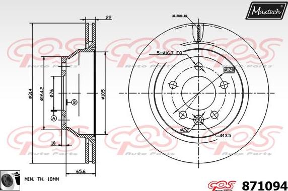 Maxtech 72957027 - Stūmoklis, stabdžių apkaba autoreka.lt