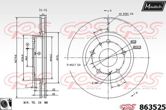 Maxtech 72934012 - Stūmoklis, stabdžių apkaba autoreka.lt