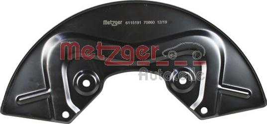 Metzger 6115191 - Apsauginis skydas, stabdžių diskas autoreka.lt