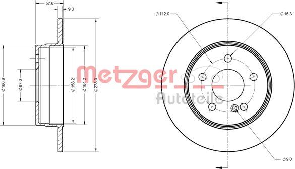 Metzger 6110423 - Stabdžių diskas autoreka.lt