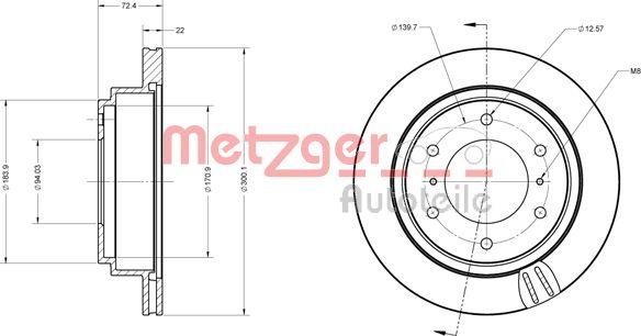 Metzger 6110549 - Stabdžių diskas autoreka.lt