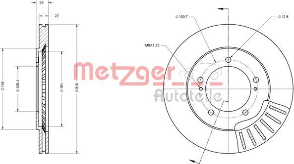Metzger 6110347 - Stabdžių diskas autoreka.lt