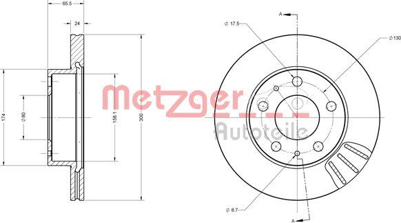 Metzger 6110252 - Stabdžių diskas autoreka.lt
