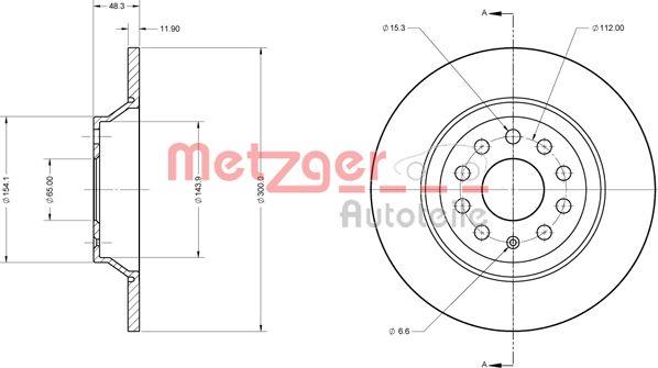Metzger 6110747 - Stabdžių diskas autoreka.lt