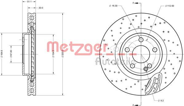 Metzger 6110754 - Stabdžių diskas autoreka.lt