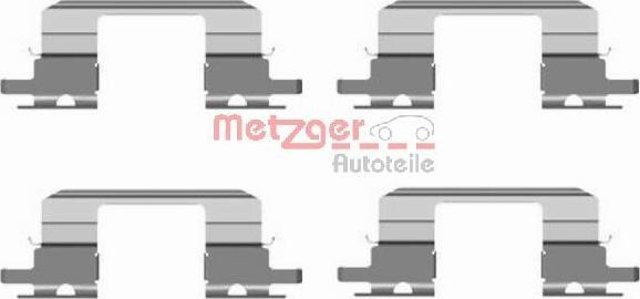 Metzger 109-1672 - Priedų komplektas, diskinių stabdžių trinkelės autoreka.lt