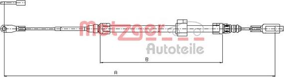 Metzger 10.9883 - Trosas, stovėjimo stabdys autoreka.lt