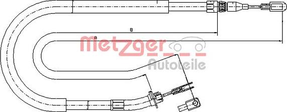 Metzger 10.9873 - Trosas, stovėjimo stabdys autoreka.lt