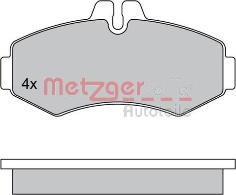 Metzger 1170303 - Stabdžių trinkelių rinkinys, diskinis stabdys autoreka.lt