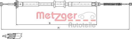 Metzger 12.0715 - Trosas, stovėjimo stabdys autoreka.lt