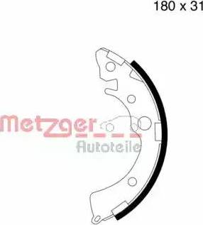 Metzger MG 657 - Stabdžių trinkelių komplektas autoreka.lt
