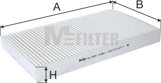 Mfilter K 981 - Filtras, salono oras autoreka.lt