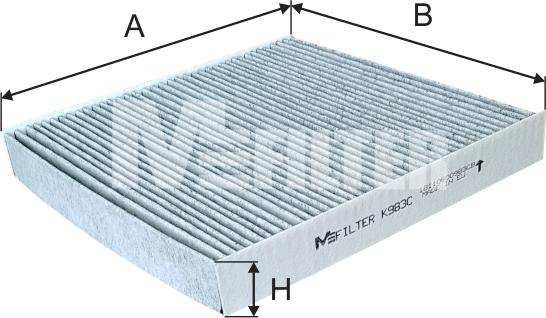 Mfilter K 983C - Filtras, salono oras autoreka.lt