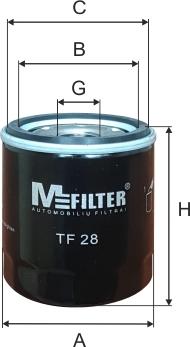 Mfilter TF 28 - Alyvos filtras autoreka.lt