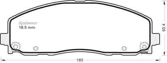 MGA 1107 - Stabdžių trinkelių rinkinys, diskinis stabdys autoreka.lt