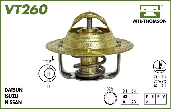 MTE-Thomson VT260.82 - Termostatas, aušinimo skystis autoreka.lt