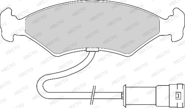 Necto FD6428A - Stabdžių trinkelių rinkinys, diskinis stabdys autoreka.lt
